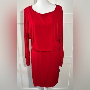 Jessica Howard Red Blouson Dress Women’s Size 6 NWT